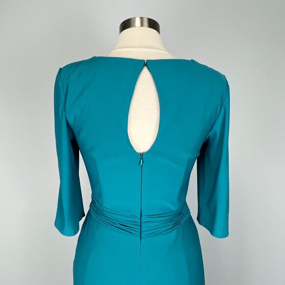 Cameron Blake by Mon Cheri Womens 112652 Formal Gown Maxi Dress Teal size 6 - Picture 12 of 16